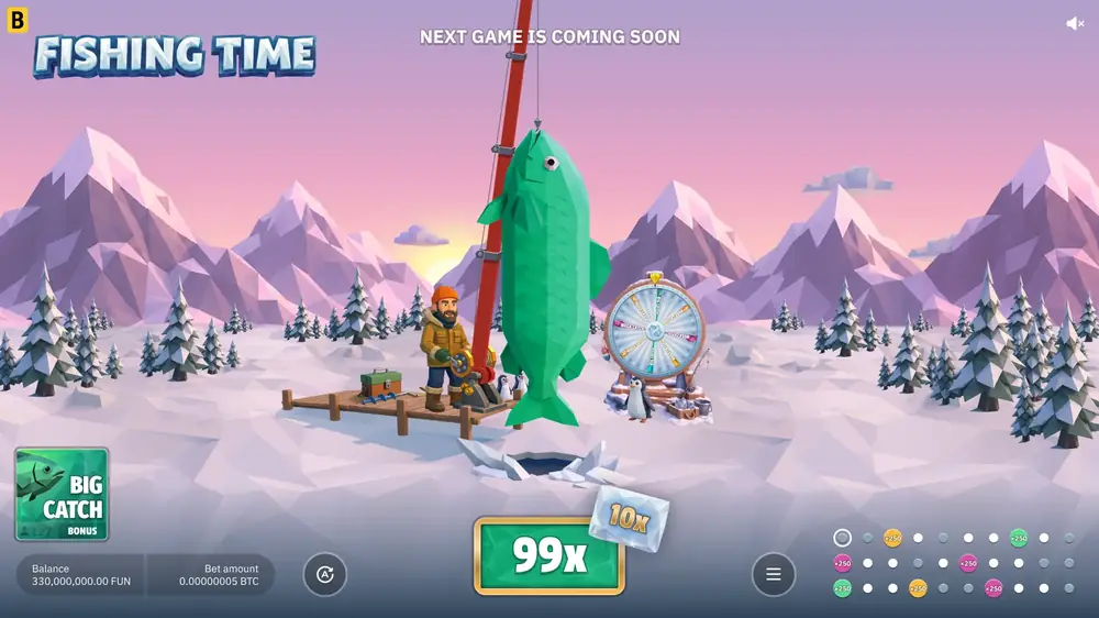 Big Catch round with a green fish