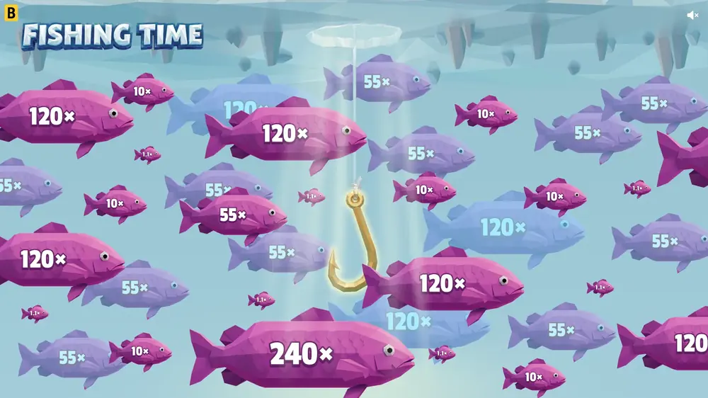 Violet fish beneath the ice